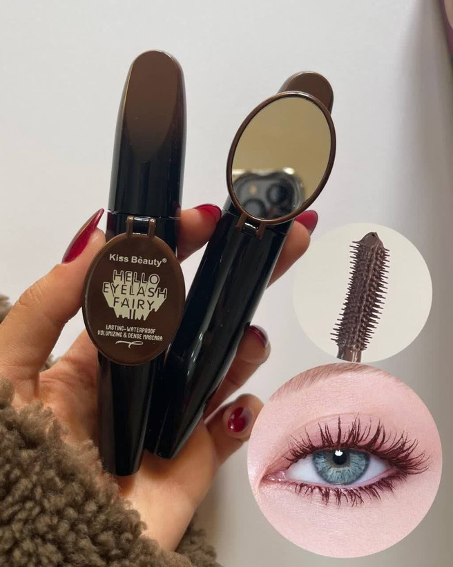 ریمل رنگی آینه دار کیس بیوتی فرچه ژله ای